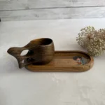 سینی چوبی نقاشی‌ دست طرح پسر
