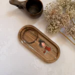 ست سینی و فنجان چوبی