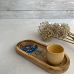 سینی سرو چوبی نقاشی دست طرح دختر | گالری محبوب