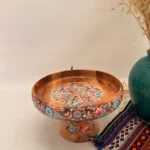 میوه خوری چوبی دست ساز پایه دار با نقاشی دست