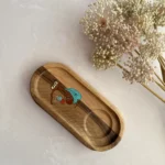سینی سرو بیضی چوبی طرح پشه