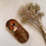 سینی نقاشی دختر کلاه نارنجی