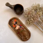 سینی نقاشی دختر کلاه نارنجی با ماگ