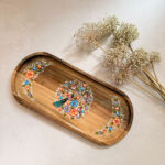 2side Khatam Kari Peacock Tray flower